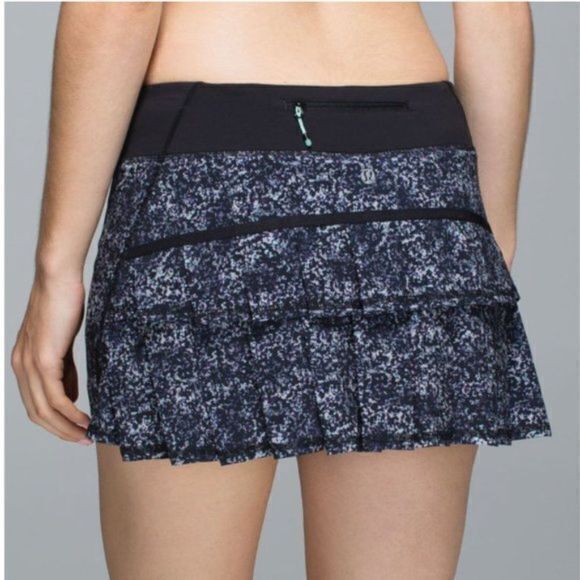 Lululemon Run Pace Setter Skirt *4-way Stretch Rocky Road Sand Dune Black Size 6 - Picture 2 of 8